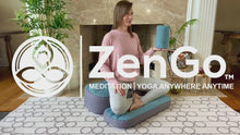 Load and play video in Gallery viewer, Modern Comfort Inflatable Meditation and Yoga Cushion Set by ZenGo ™  Indoor and Outdoor Use