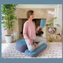 Load image into Gallery viewer, Modern Comfort Inflatable Meditation and Yoga Cushion Set by ZenGo ™  Indoor and Outdoor Use