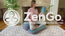 Load and play video in Gallery viewer, Modern Comfort Inflatable Meditation and Yoga Cushion Set by ZenGo ™  Indoor and Outdoor Use
